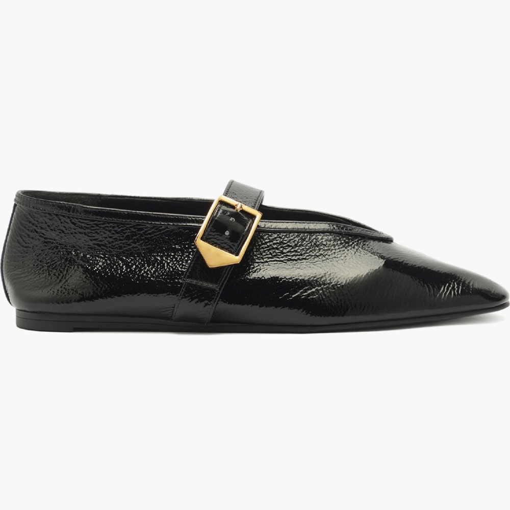 NEW Schutz Courtney Buckle Patent Flats - Picture 3 of 14